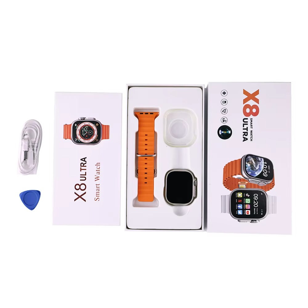 X8 Ultra Smartwatch 49mm With Bluetooth Calling With Wearfit Pro App Orange